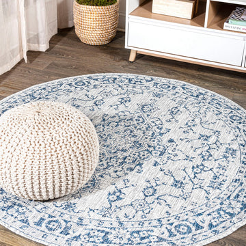 Rozetta Boho Medallion Textured Weave Indoor/outdoor Area Rug